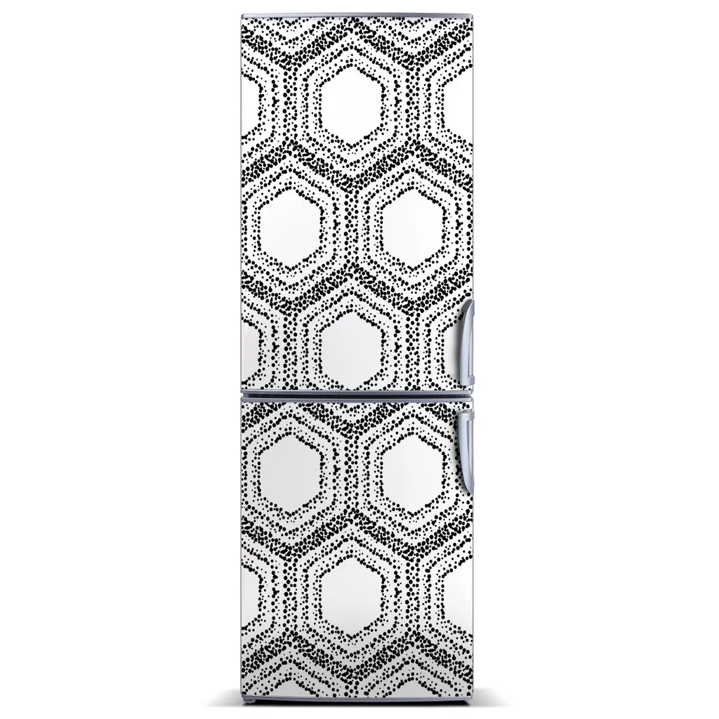 Tulup Kühlschrankdekoration - Magnetmatte - 70 cm x 190 cm - Magnet auf dem Kühlschrank - Geometrischer Hintergrund